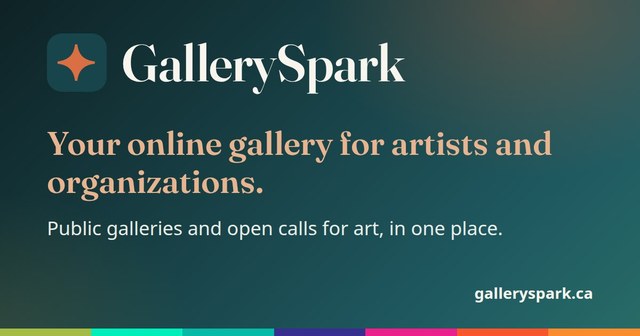 GallerySpark splash with the seven-colour bar